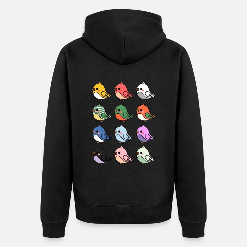 Perroquet Enfants Oiseau Pet - Veste à capuche bio Premium Unisexe - noir