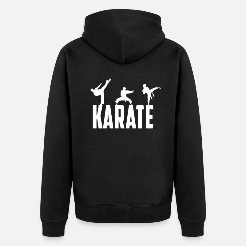 karaté - Veste à capuche bio Premium Unisexe - noir