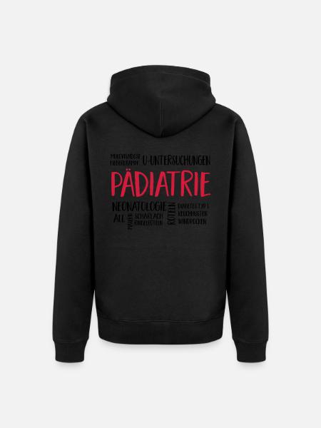 pädiatriewolke - Unisex Premium Bio Zip Hoodie - Schwarz