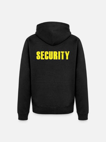 SECURITY T-Shirt - NEON Edition - Unisex Premium Organic Zip Hoodie - black