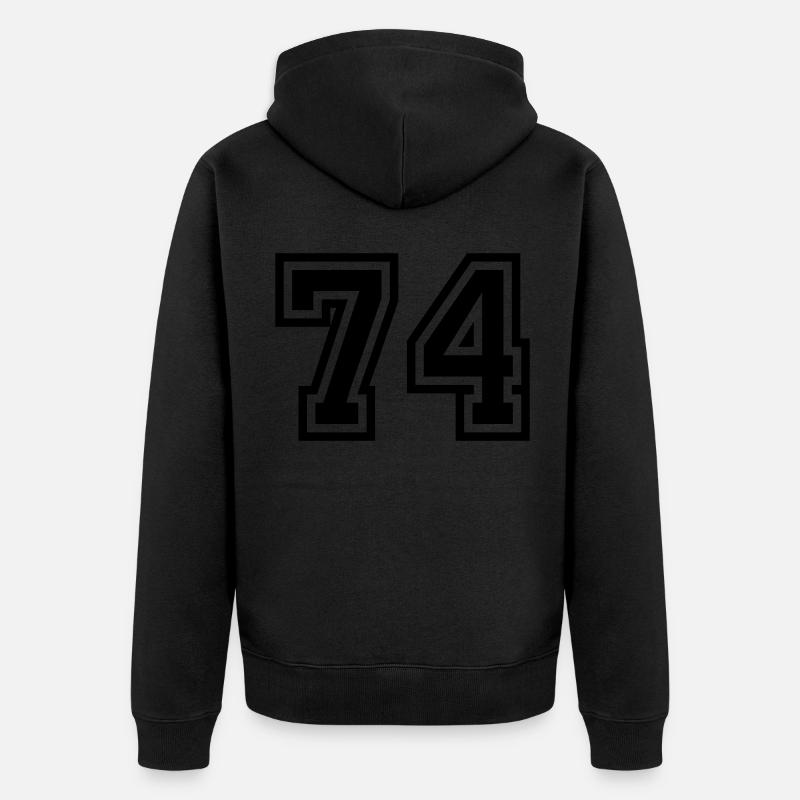 Symbole numérique 74 - Veste à capuche bio Premium Unisexe - noir