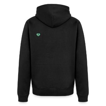 The Best is the Mom - Unisex Premium Bio Zip Hoodie - Schwarz - Hinten - Nico (187cm)