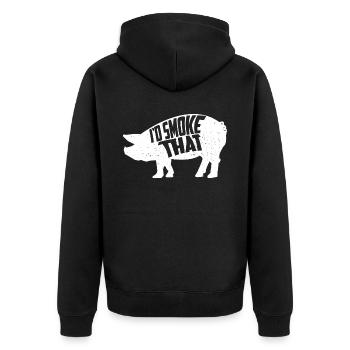 Griller les charcutiers - Veste à capuche bio Premium Unisexe - noir - Dos - Nico (187cm)