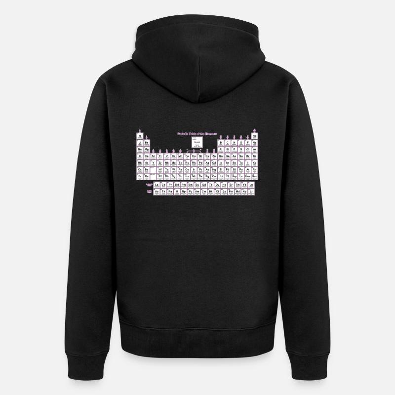 Periodensystem der Elemente - Unisex Premium Bio Zip Hoodie - Schwarz