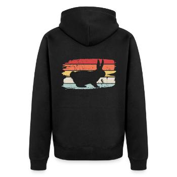 Lapin lapin - Veste à capuche bio Premium Unisexe - noir - Dos - Nico (187cm)