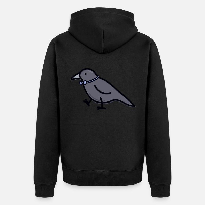 Corbeau mignon - Veste à capuche bio Premium Unisexe - noir