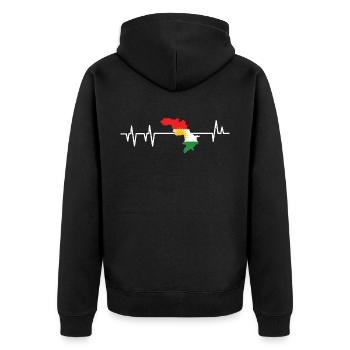 Kurdistan - Veste à capuche bio Premium Unisexe - noir - Dos - Nico (187cm)