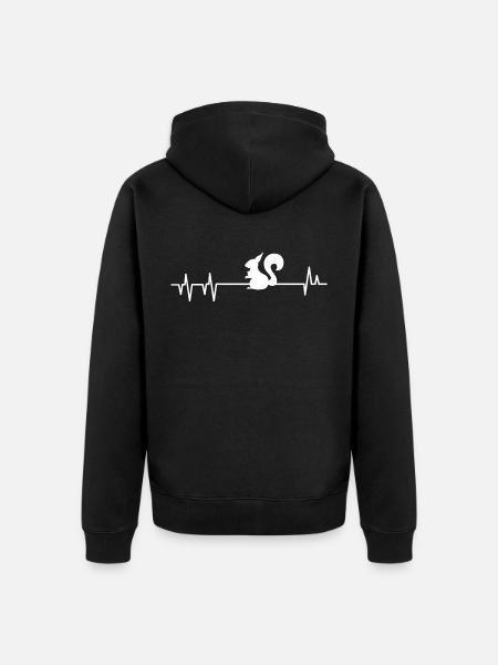 Squirrel squirrel squirrel-lover-S - Unisex Premium Organic Zip Hoodie - black