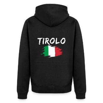 Tirolo Italie Drapeau Tyrol du Sud - Veste à capuche bio Premium Unisexe - noir - Dos - Nico (187cm)