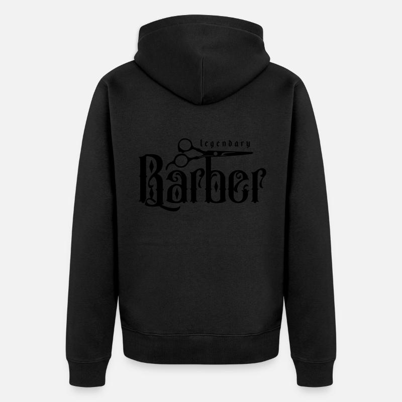 legendary barber - Unisex Premium Bio Zip Hoodie - Schwarz