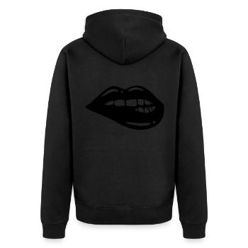 Symbole de lèvre - Veste à capuche bio Premium Unisexe - noir - Dos - Nico (187cm)