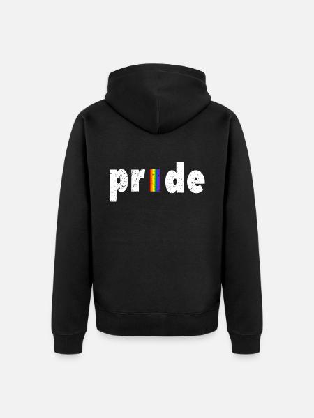 Gay Pride - Unisex Premium Organic Zip Hoodie - black