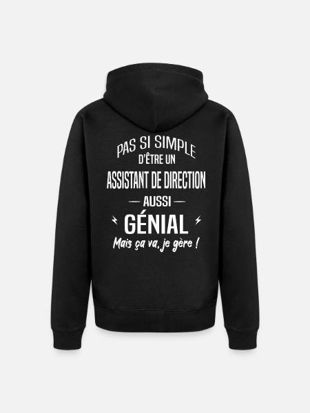 Assistant de direction - Veste à capuche bio Premium Unisexe - noir