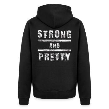 Strongman - Veste à capuche bio Premium Unisexe - noir - Dos - Nico (187cm)