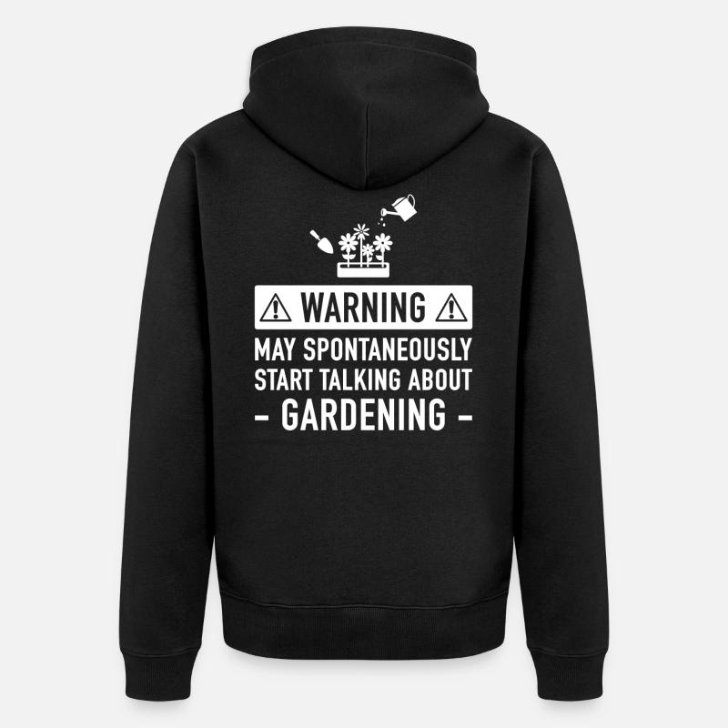 Drôle Jardinage Idée cadeau - Veste à capuche bio Premium Unisexe - noir