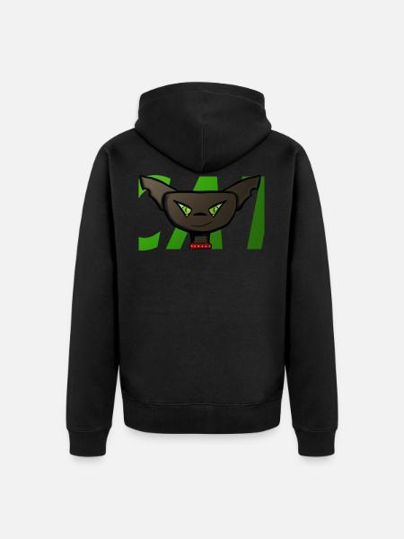 Katze Geschenk - Unisex Premium Bio Zip Hoodie - Schwarz