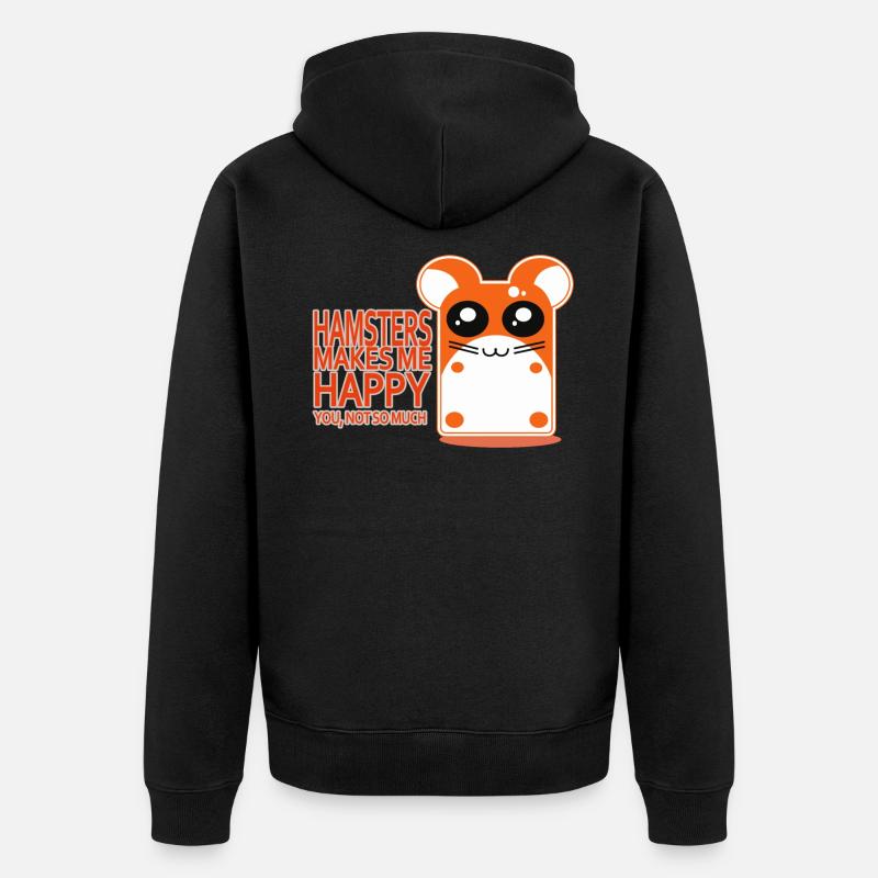 Hamster - Unisex Premium Bio Zip Hoodie - Schwarz