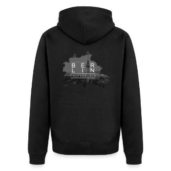 Berlin - Veste à capuche bio Premium Unisexe - noir - Dos - Nico (187cm)