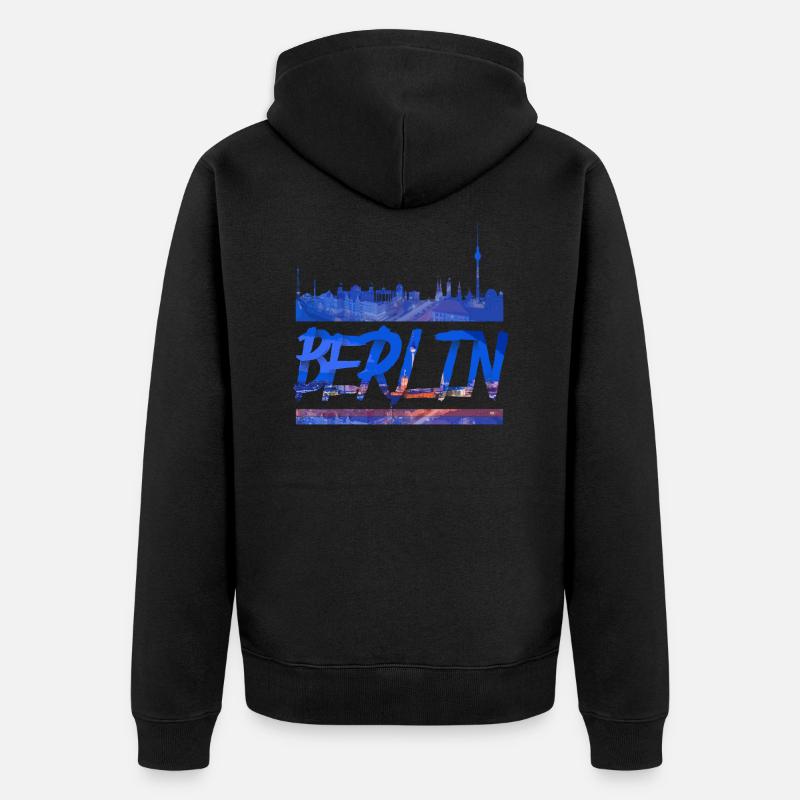 Berlin - Veste à capuche bio Premium Unisexe - noir