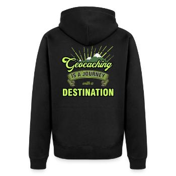 geocaching - Veste à capuche bio Premium Unisexe - noir - Dos - Nico (187cm)