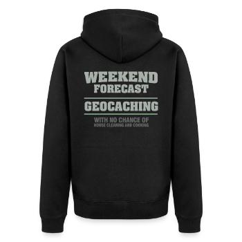 Geocaching - Veste à capuche bio Premium Unisexe - noir - Dos - Nico (187cm)