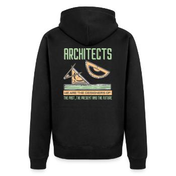 architecte - Veste à capuche bio Premium Unisexe - noir - Dos - Nico (187cm)