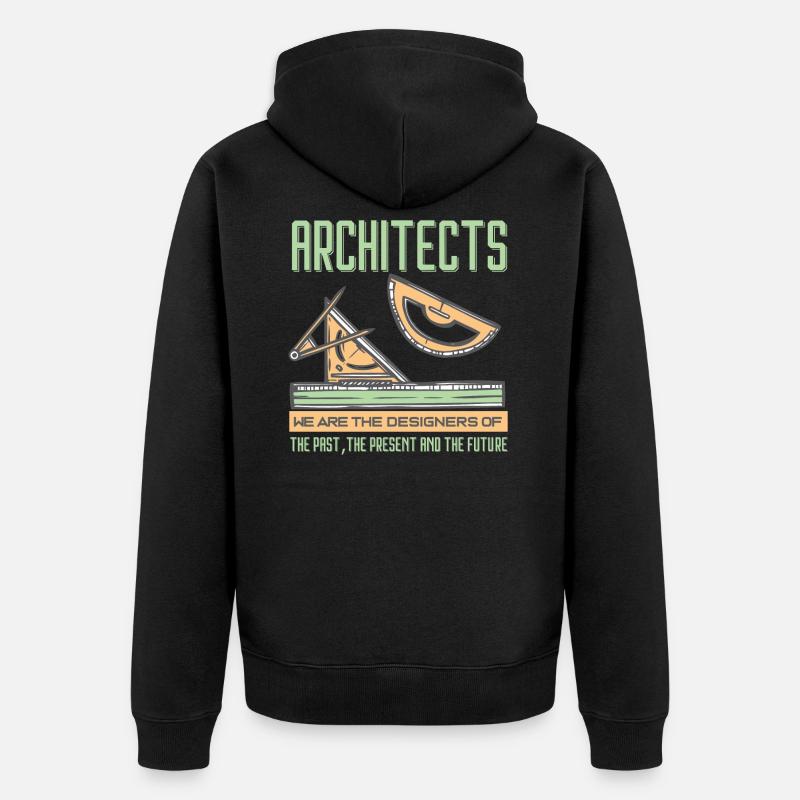 architecte - Veste à capuche bio Premium Unisexe - noir