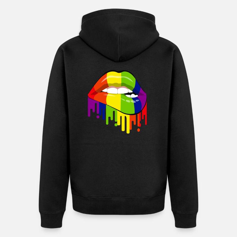 Arc-en-ciel - Veste à capuche bio Premium Unisexe - noir