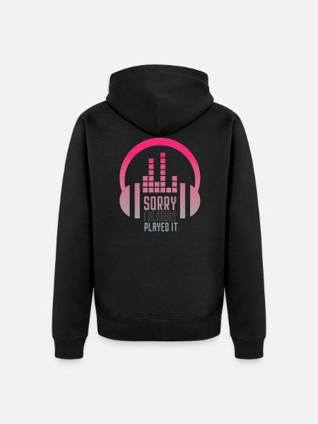 DJ - Unisex Premium Bio Zip Hoodie - Schwarz