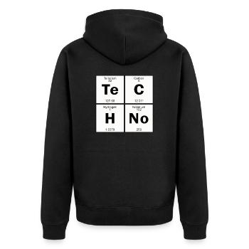 Techno - Veste à capuche bio Premium Unisexe - noir - Dos - Nico (187cm)