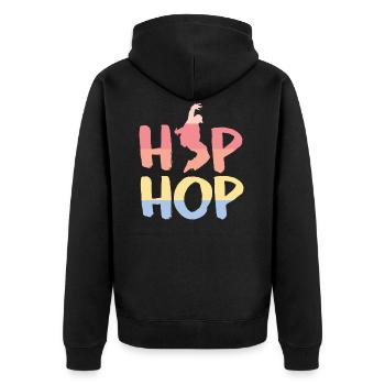 Hip hop - Veste à capuche bio Premium Unisexe - noir - Dos - Nico (187cm)