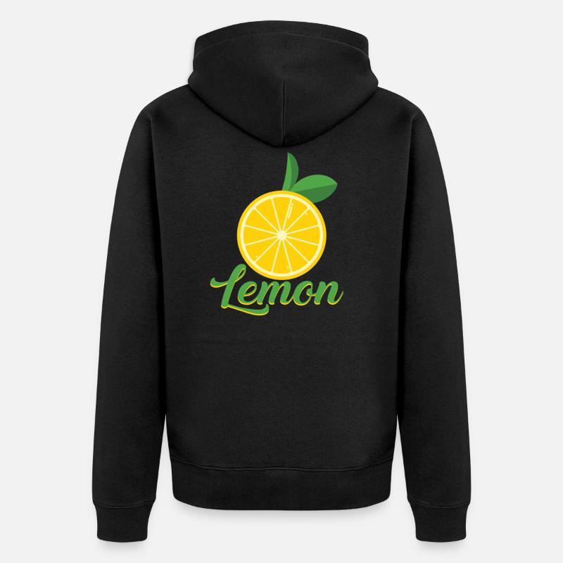 citron - Veste à capuche bio Premium Unisexe - noir