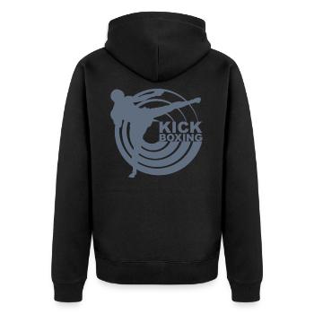 kickboxing - Veste à capuche bio Premium Unisexe - noir - Dos - Nico (187cm)