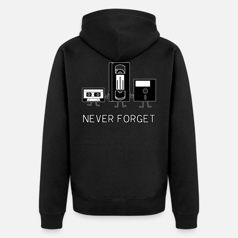Ne jamais oublier - Veste à capuche bio Premium Unisexe - noir
