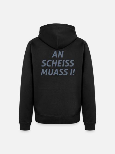 Bayrischer Spruch - Unisex Premium Bio Zip Hoodie - Schwarz