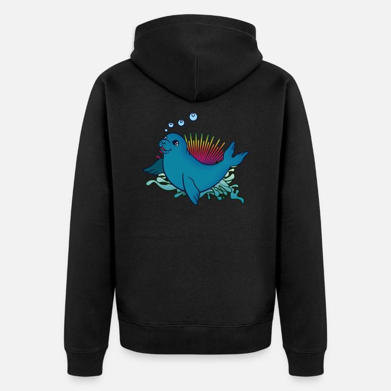 sceau - Veste à capuche bio Premium Unisexe - noir