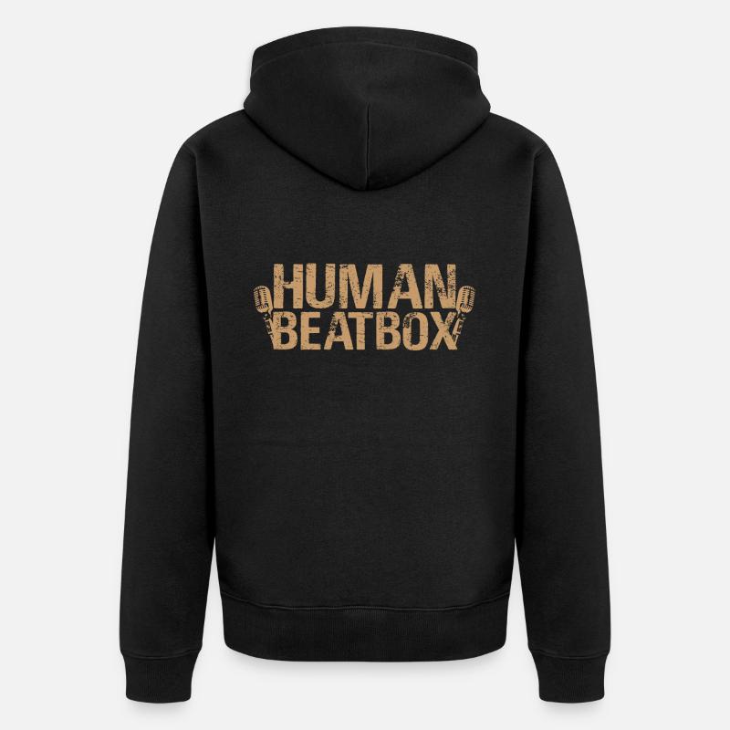 Beatbox - Unisex Premium Bio Zip Hoodie - Schwarz