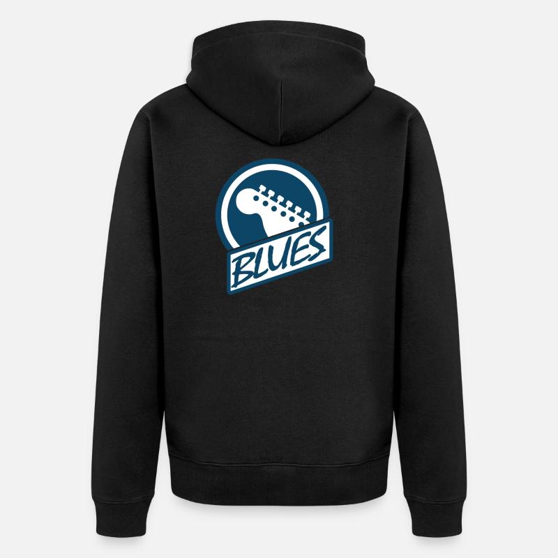 Blues - Veste à capuche bio Premium Unisexe - noir