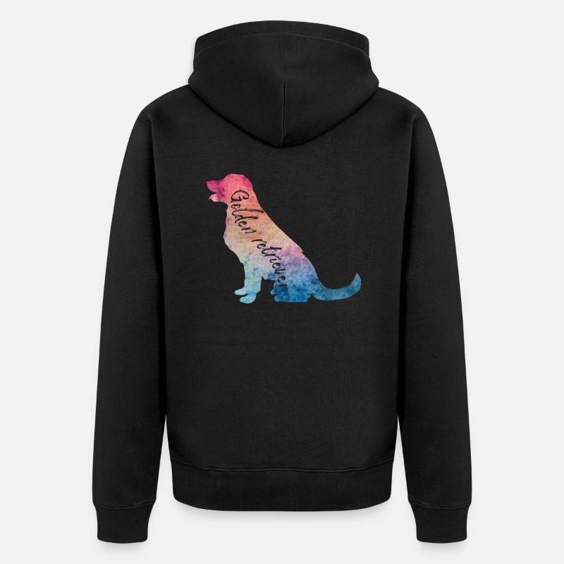 Golden Retrievers - Veste à capuche bio Premium Unisexe - noir
