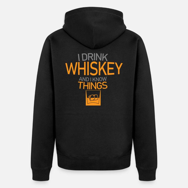 whisky - Veste à capuche bio Premium Unisexe - noir
