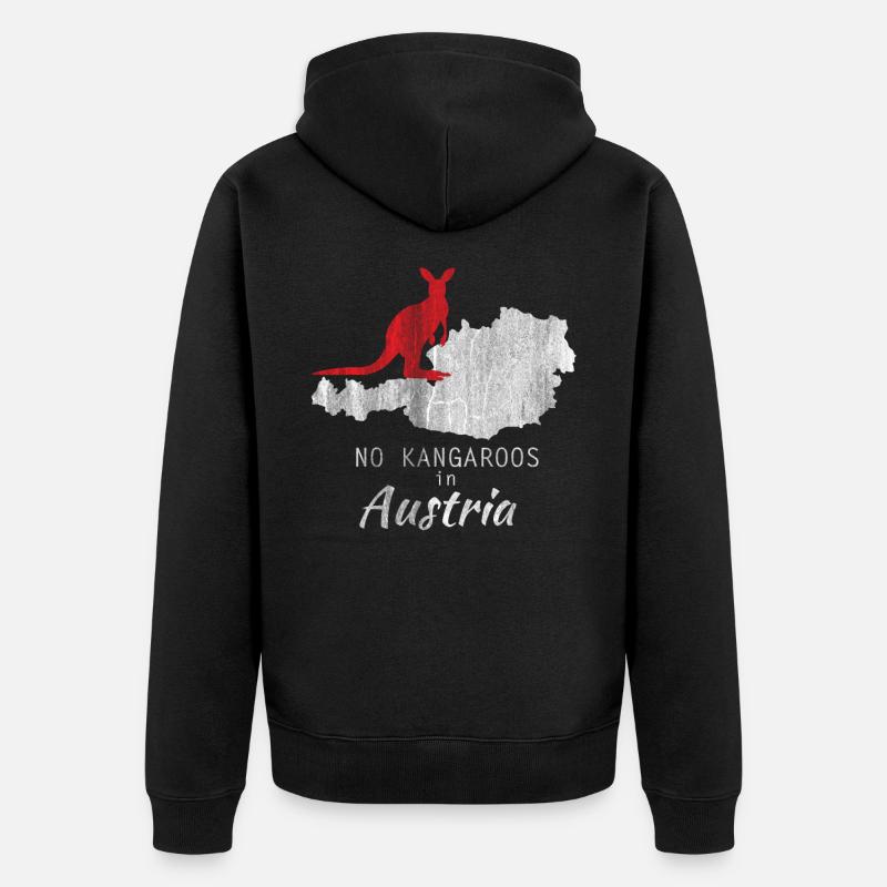 Autriche Kangourou - Veste à capuche bio Premium Unisexe - noir