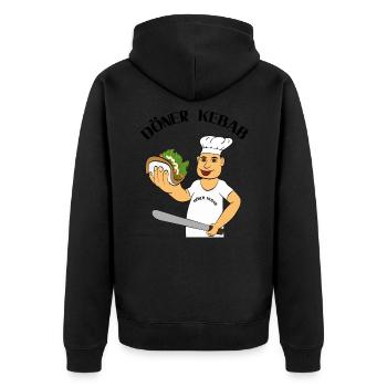 Doner kebab - Unisex Premium Organic Zip Hoodie - black - Back - Nico (187cm)