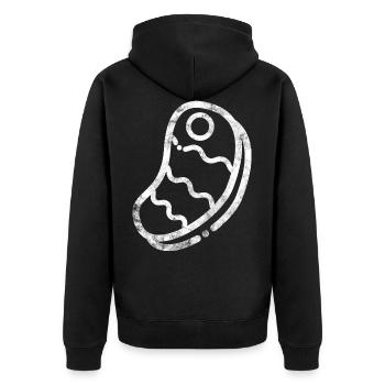 viande - Veste à capuche bio Premium Unisexe - noir - Dos - Nico (187cm)