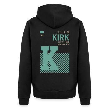 Équipe Kirk à vie - Veste à capuche bio Premium Unisexe - noir - Dos - Nico (187cm)
