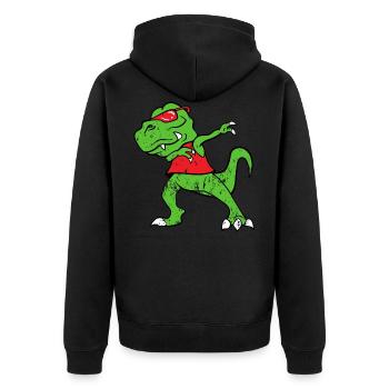 Dabbing Dab Tab Rex Vintage Style Grunge - Veste à capuche bio Premium Unisexe - noir - Dos - Nico (187cm)