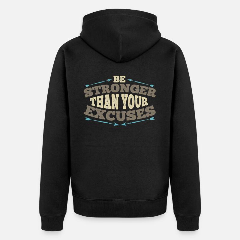 Motivation - Veste à capuche bio Premium Unisexe - noir