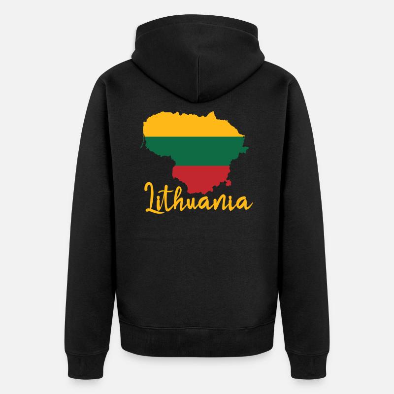 Lituanie - Veste à capuche bio Premium Unisexe - noir