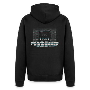 Programmeur - Veste à capuche bio Premium Unisexe - noir - Dos - Nico (187cm)