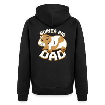 Papa cochon d'Inde - Veste à capuche bio Premium Unisexe - noir - Dos - Nico (187cm)