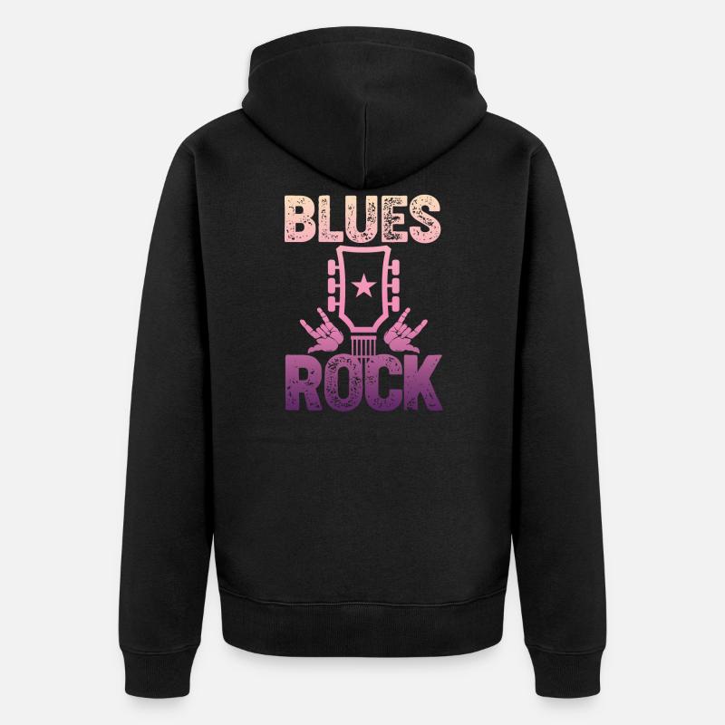Blues Rock - Veste à capuche bio Premium Unisexe - noir